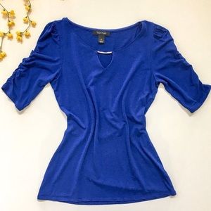 White House Black Market Royal Blue Top
